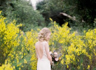 Beautiful Brand Wedding Dresses : Low cut wedding dress: Gown: Lillian West – www.stylemepretty… Floral Design: …