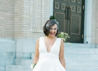Beautiful Brand Wedding Dresses : Modern Carolina Herrera wedding dress: www.stylemepretty… Photography: Christi…