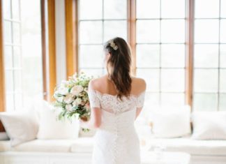 Beautiful Brand Wedding Dresses : Off-the-shoulder lace wedding dress: Photography – Assistance: Megan Yanz Photog…