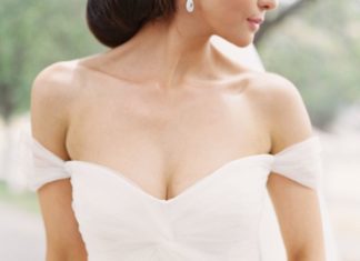 Beautiful Brand Wedding Dresses : Off-the-shoulder wedding dress: Photography: Caroline Tran – carolinetran.net/…