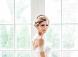 Beautiful Brand Wedding Dresses : Off-the-shoulder wedding dress: Photography: Sally Pinera – sallypinera.com/…