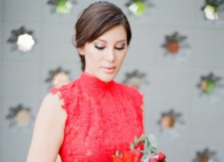 Beautiful Brand Wedding Dresses : Red wedding gown that is pure fire! www.stylemepretty… Photography: Vasia Han …