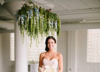 Beautiful Brand Wedding Dresses : Strapless pretty in pink wedding dress: www.stylemepretty… Photography: Katie …