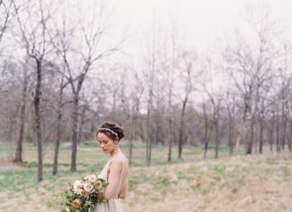 Beautiful Brand Wedding Dresses : Taupe wedding dress: Floral Design: La Fleur Du Jour – www.stylemepretty… Phot…