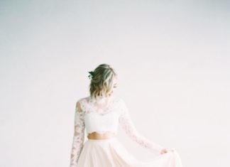 Beautiful Brand Wedding Dresses : Two piece wedding dress: Photography: Mallory Dawn – mallorydawn.com/…
