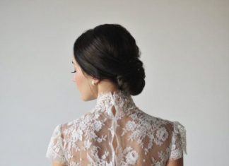 Beautiful Brand Wedding Dresses : Vintage high neckline lace wedding dress: www.stylemepretty… Photography: Rebe…