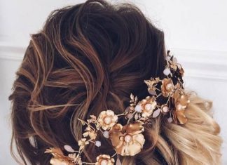 Wedding Hair With Flowers & jewels : Ulyana Aster Long Wedding Hairstyles & Updos 9…