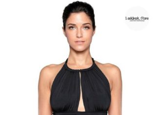 Best Swimwear 2017/2018 : Swimwear // Be as hot as the sun by donning this black ruched halter swimsuit. G…
