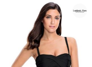 Best Swimwear 2017/2018 : Swimwear // Wear this black sweetheart-neckline ruched one-piece swimsuit, and n…