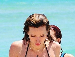 Bikinis Swimwear One pieces & Cover Ups : Bikini-clad Bella Thorne and sibling Dani have fun in the sun