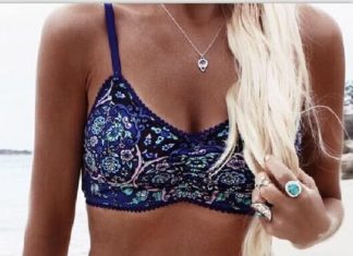 Bikinis Swimwear One pieces & Cover Ups : Vintage Floral Triangle Bikini Bathing Suits