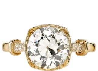 Diamond Rings : 2.04 Carat GIA Cert Old European Cut Diamond Gold Engagement Ring | From a uniqu…