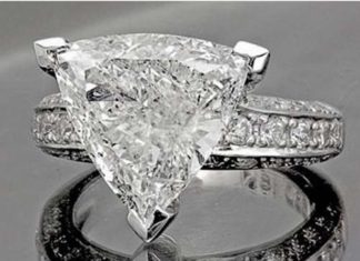 Diamond Rings : 2 Carat Trillion Cut Diamond Engagement Wedding Ring 18k White Gold Certified #C…