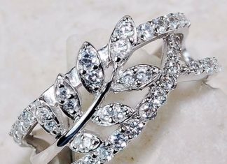 Diamond Rings : 2CT White Sapphire 925 Solid Sterling Silver Leaf Ring Sz 6 #Ringlovers #Ring…