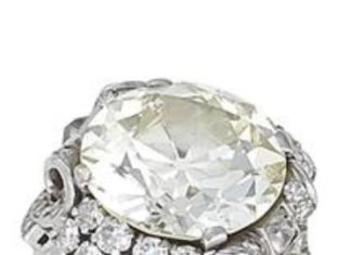 Diamond Rings : A diamond single-stone ring, circa 1935 The old brilliant-cut diamond, weighing …