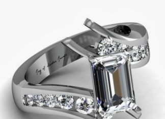Diamond Rings : A Perfect 3.45 Emerald Cut Russian Lab Diamond Engagement Promise Anniversary We…