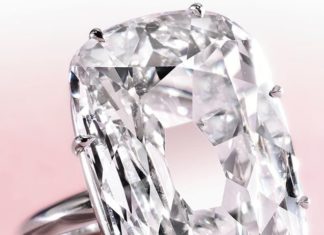 Diamond Rings : An Exceptionally Rare Diamond Ring. The old mine cushion-shaped diamond weighing…