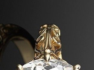Diamond Rings : An old mine diamond filigree solitaire ring by Fred Leighton is set in 18-karat …