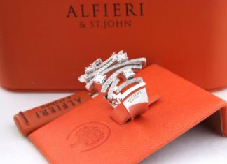 Diamond Rings : ANELLO ORO BIANCO DIAMANTI ALFIERI ST.JOHN | eBay…