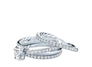 Diamond Rings : Angel Sanchez Bridal Set 1 3/4 ct tw Diamonds 14K White Gold