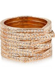 Diamond Rings : Antifer 18-karat rose gold diamond ring…