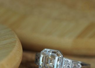 Diamond Rings : Antique Asscher Cut Diamond Engagement Rings | Rings Gallery