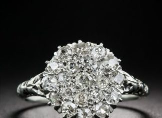 Diamond Rings : Antique Diamond Cluster Ring; Edwardian-era finger hugger – circa 1910….