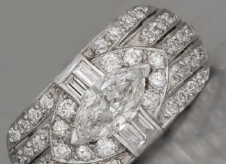 Diamond Rings : Art Deco – Antique Diamond Engagement Ring
