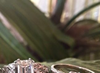 Diamond Rings : Art Deco era engagement rings featuring a 2.83 Ct & 1.05 Ct Emerald Cut diam…