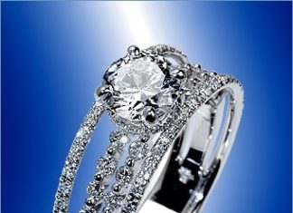 Diamond Rings : Brilliant Symmetry! Shared prongs, micropave' all featuring a one carat cent…