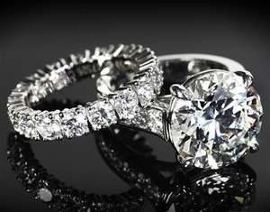 Diamond Rings : Cartier – diamond and platinum engagement ring & wedding band ♥…