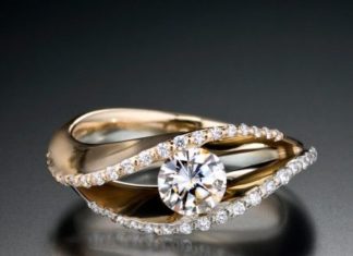 Diamond Rings : Covet duo diamond ring – available in white, yellow, or two-tone gold and can ac…