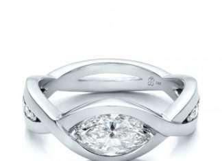 Diamond Rings : Custom Marquise Diamond Engagement Ring…