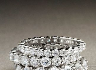 Diamond Rings : Eternity Rings: I love these paired with a solitaire engagement ring, stacked wi…