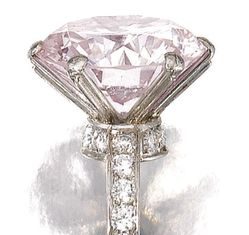Diamond Rings : Fancy light pink diamond ring…