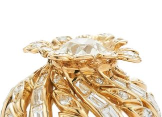 Diamond Rings : Fred Leighton Diamond Thistle Ring…