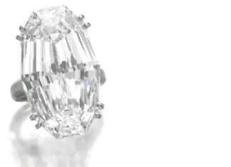 Diamond Rings : Harry Winston oval setp-cut diamond ring: 36.43 carats….