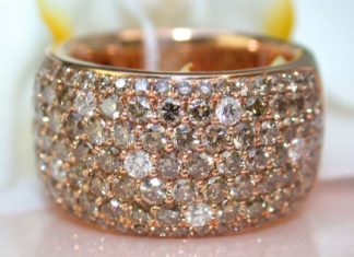 Diamond Rings : Huge Natural Brown Diamond Diamond Ring, 3.38 ct. RG18K – Visit: schmucktraeume….