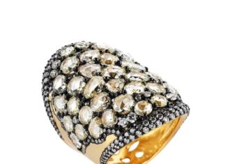 Diamond Rings : Norman Covan Rose-Cut Diamond Dome Ring…