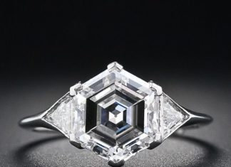 Diamond Rings : OH MY GAWD: 2.91 Carat Hexagon Diamond Platinum Engagement Ring…