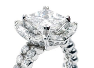 Diamond Rings : One-off original Rosendorff design, featuring a rare 4.24ct Rosendorff princess …