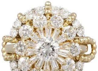 Diamond Rings : Oscar Heyman Diamond Gold Platinum Day Night Ring | 1stdibs.com