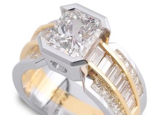 Diamond Rings : Paragon Collection – 2.20ct Radiant Cut Diamond accented by Diamonds set in 18K …