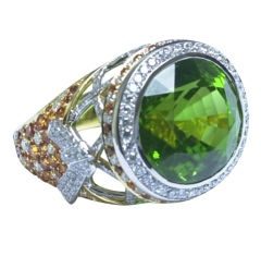 Diamond Rings : PATRICK MAUBOUSSIN Peridot Bow Ring USA Contemporary…