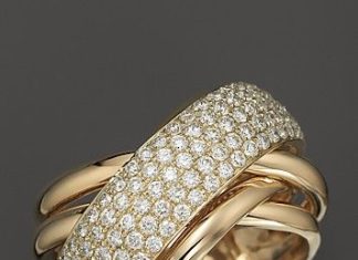 Diamond Rings : Pave Diamond Ring in 14K yellow Gold, 2.25 ct. tw. – Rings – Shop by Style – Fin…