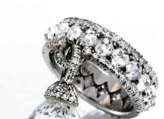 Diamond Rings : Platinum and Briolette Diamond Ring, JAR, Paris…