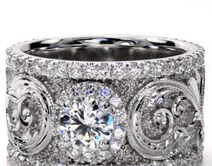 Diamond Rings : platinum and diamond band ♥…