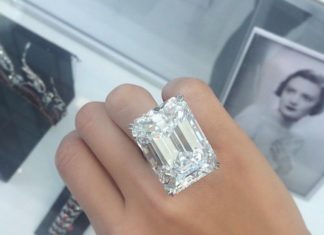 Diamond Rings : Sothebys internally flawless, ultimate emerald-cut diamond, 100.2 carats…