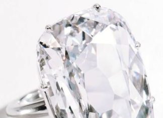 Diamond Rings : The Light of Golconda ring, a rare 33.03-carat diamond mounted in platinum….