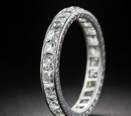 Diamond Rings : Tiffany & Co Platinum French Cut Diamond Band – What's New…